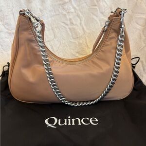 Revive Nylon Convertible Crossbody Shoulder Bag in Latte